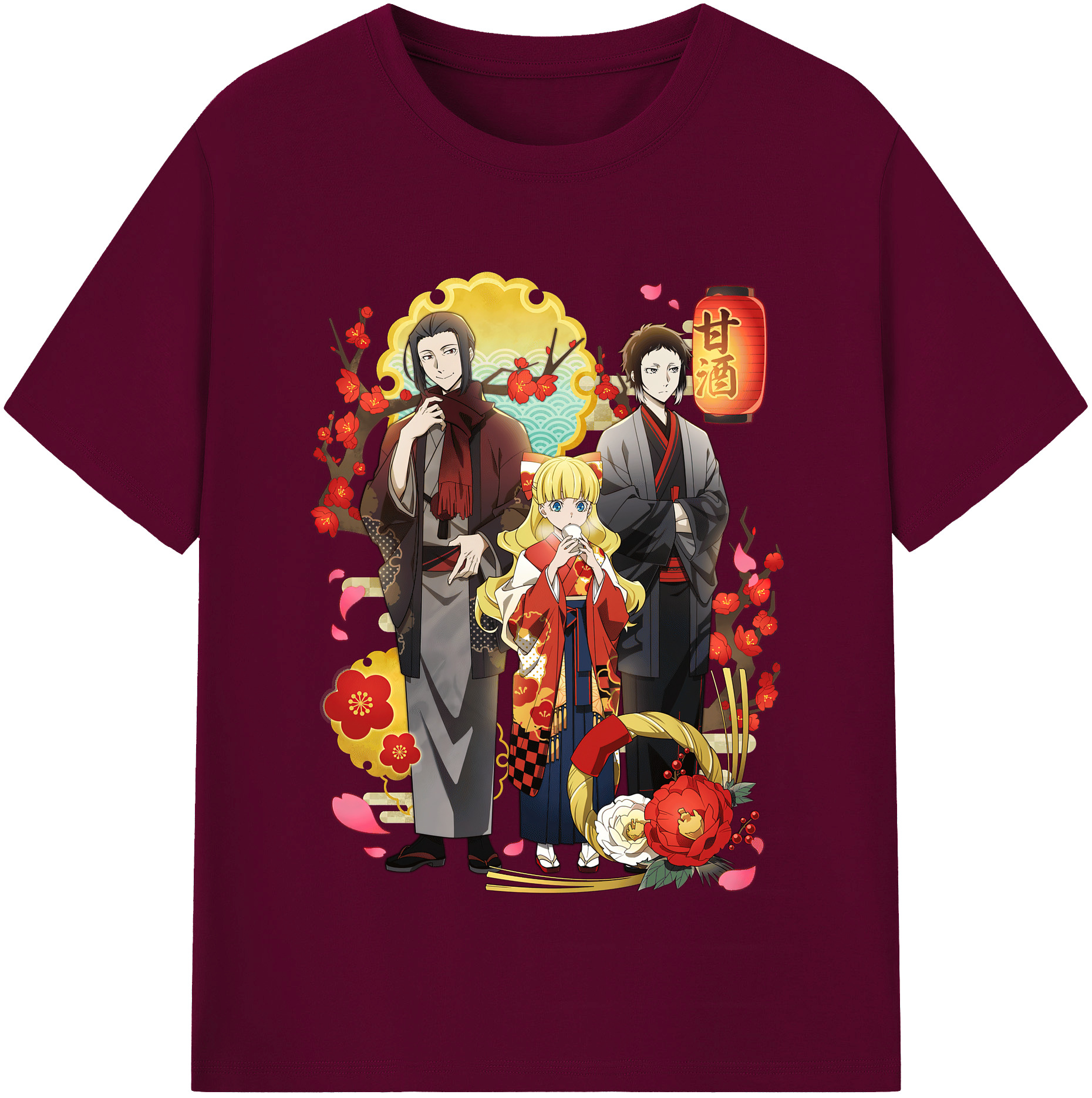 （画像用） 文豪ストレイドッグス Bungo Stray Dogs レディースカジュアルプリントTシャツ（綿100％）